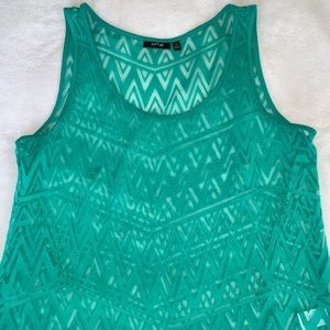 Top. Sleeveless Green Top
